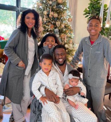 Kenzo Kash Hart with his family.